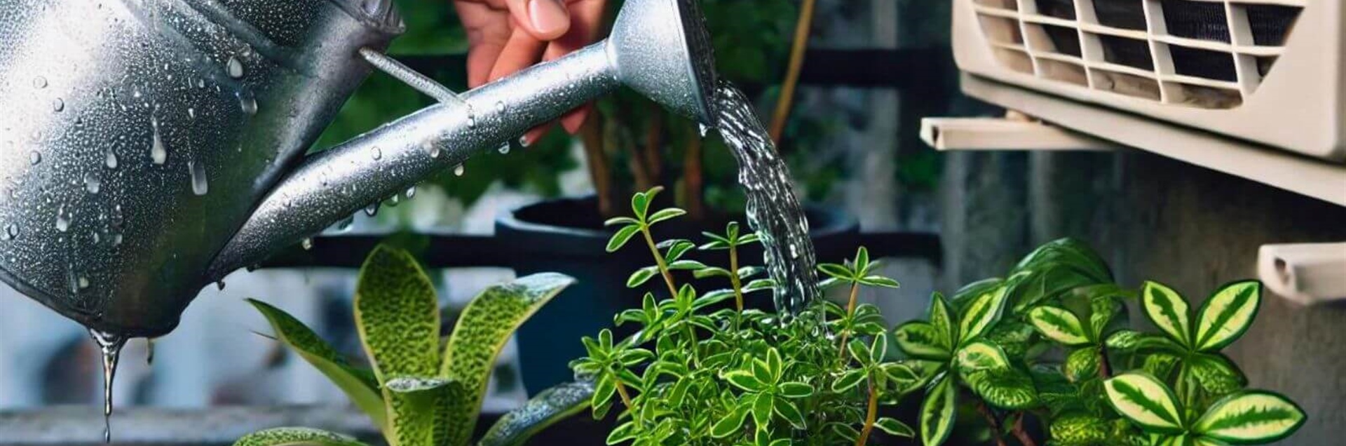 Regar las plantas con agua del aire acondicionado: pros y contras
